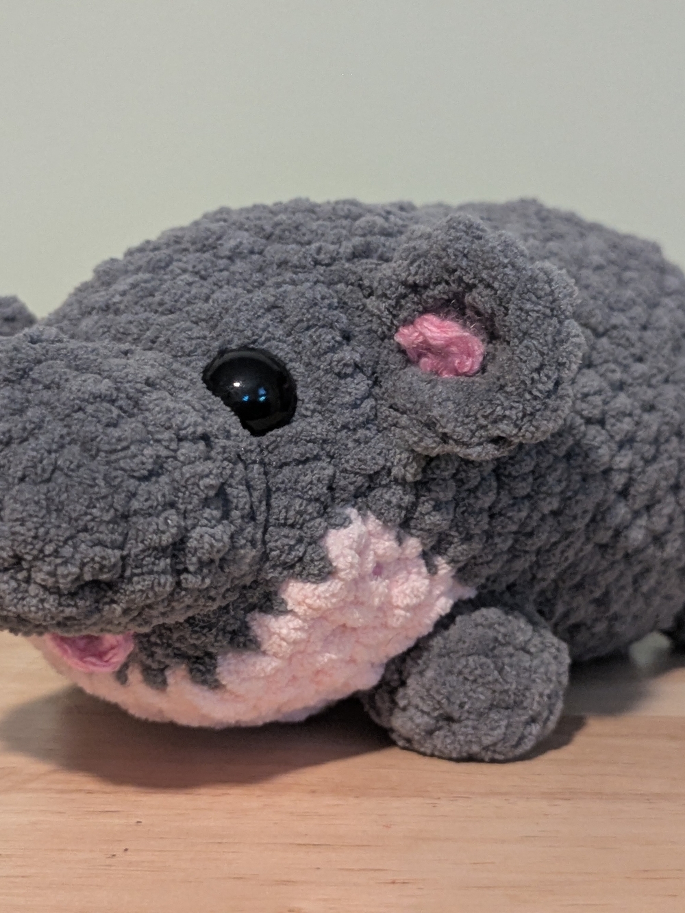 Cute Weighted Crochet Hippo Plushie